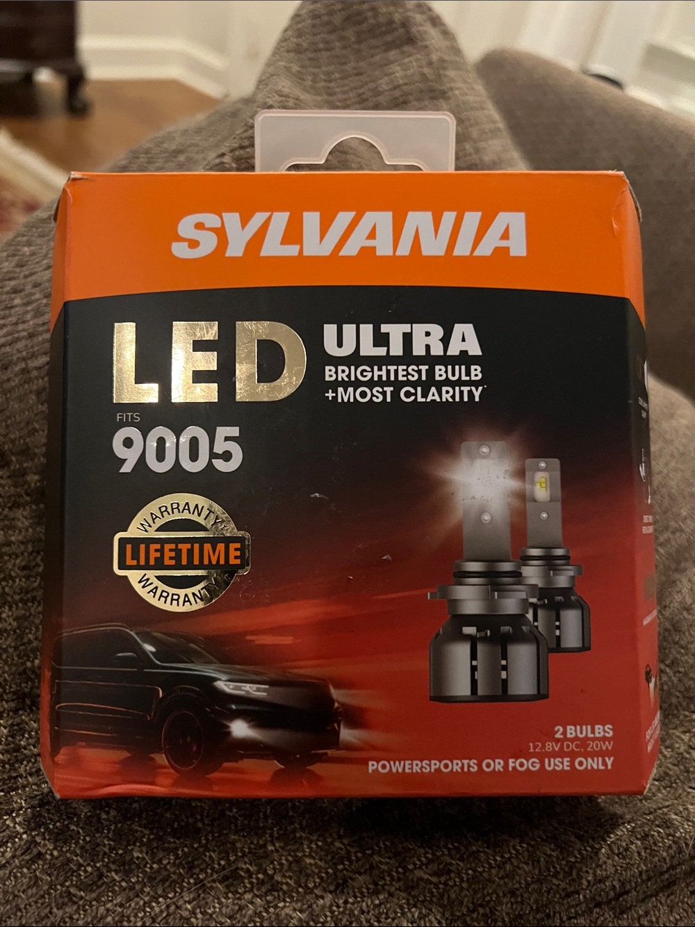 SYLVANIA LED Ultra 9005 Brightest Bulb in Black & Orange Packaging